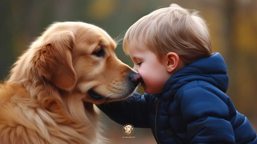 Golden Retriever et enfant